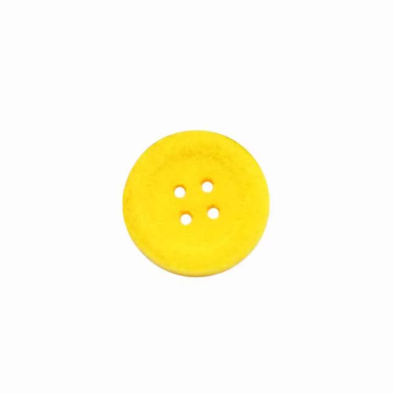 18mm Round 4-Hole Velvet Resin Buttons for Women's Wool Coats 20pcs