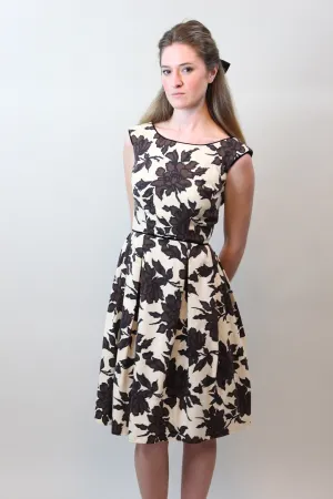 1950s I MAGNIN cotton pique dress xs | new spring summer