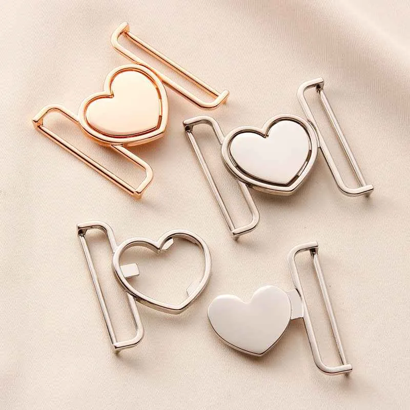 30/40mm Heart-Shaped Belt Buckles - Romantic Metal Clasps 20pcs