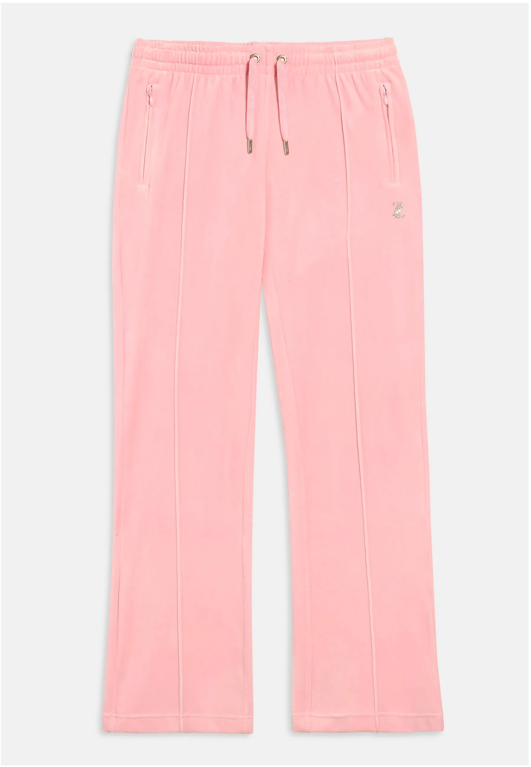'ARIES' JUICY PINK VELOUR DIAMANTÉ TRACKSUIT BOTTOM
