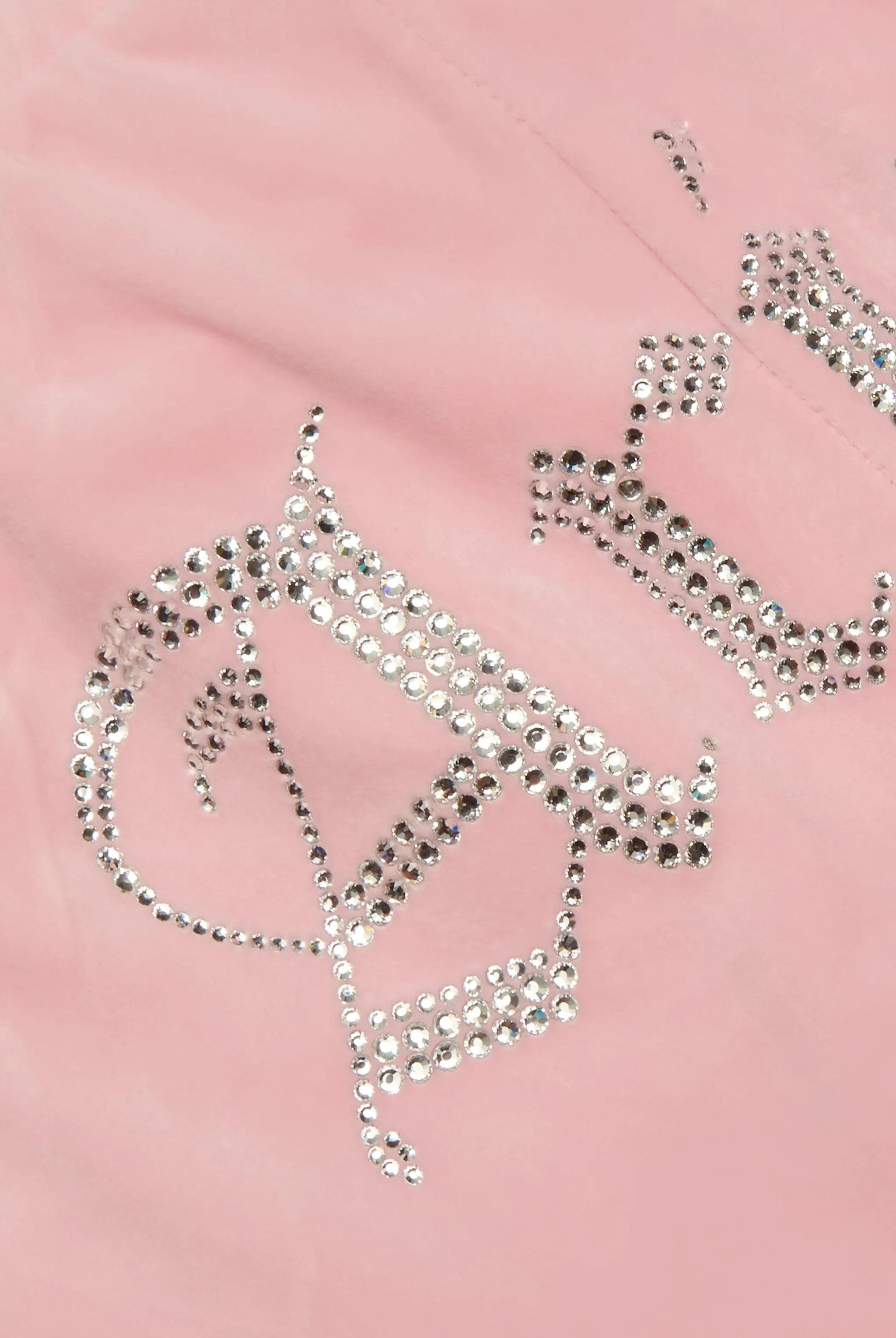 'ARIES' JUICY PINK VELOUR DIAMANTÉ TRACKSUIT BOTTOM