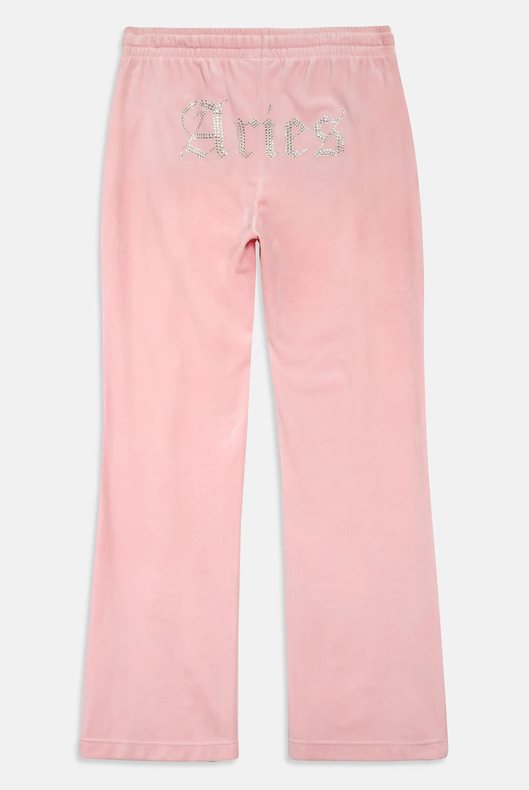 'ARIES' JUICY PINK VELOUR DIAMANTÉ TRACKSUIT BOTTOM
