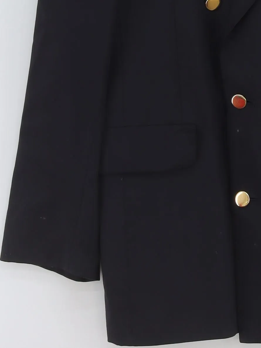 Austin Reed Men's Blazer Chest: 42 in Black Wool with Viscose