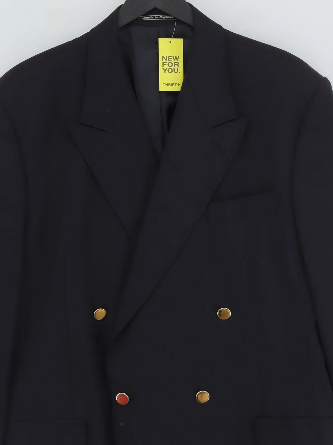 Austin Reed Men's Blazer Chest: 42 in Black Wool with Viscose