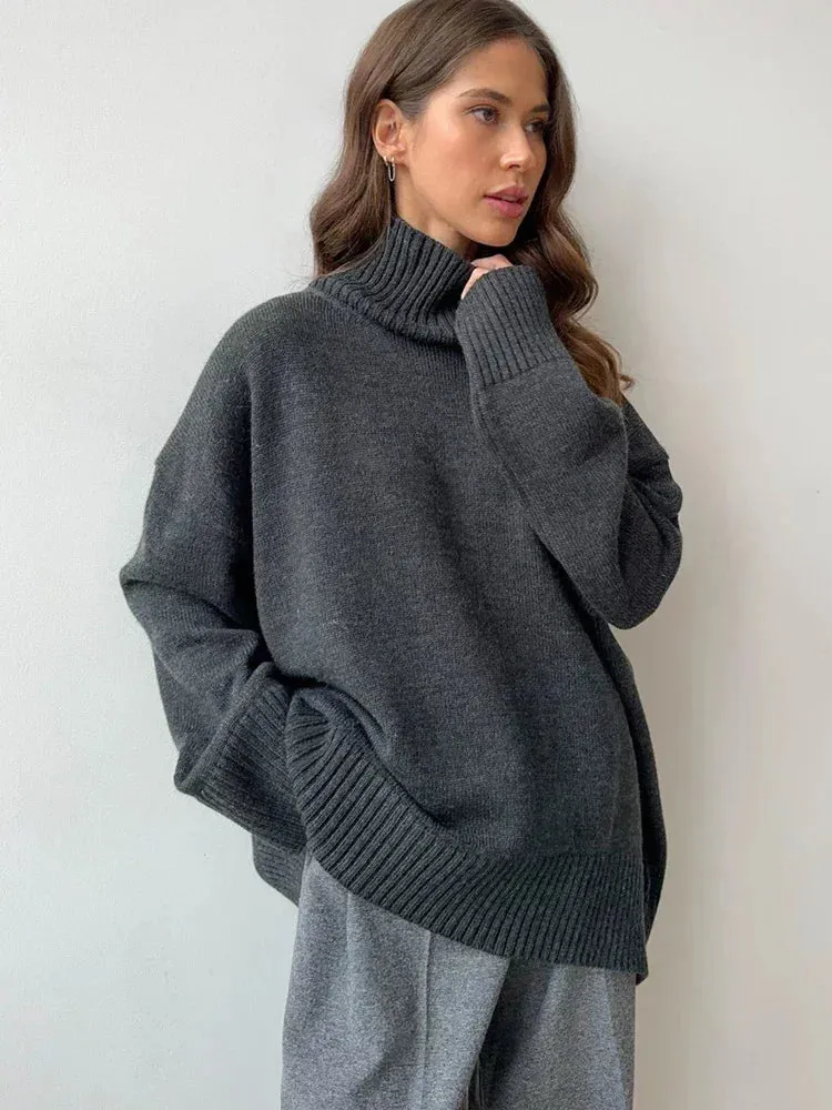 Baggy Sweaters Turtleneck