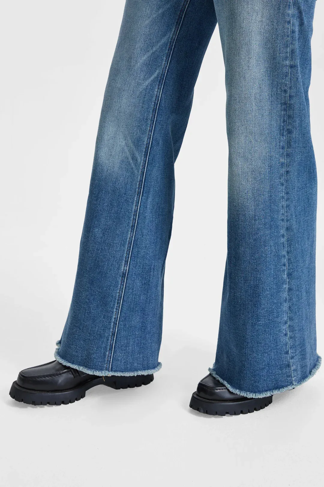 Bayeas High Rise Wide Leg W/ Frayed Hem