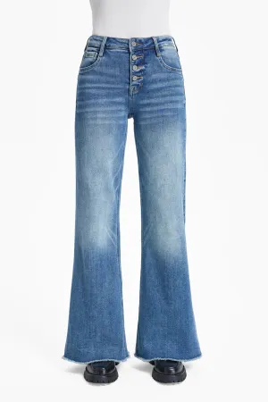 Bayeas High Rise Wide Leg W/ Frayed Hem
