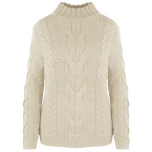 Beige Wool Women Sweater