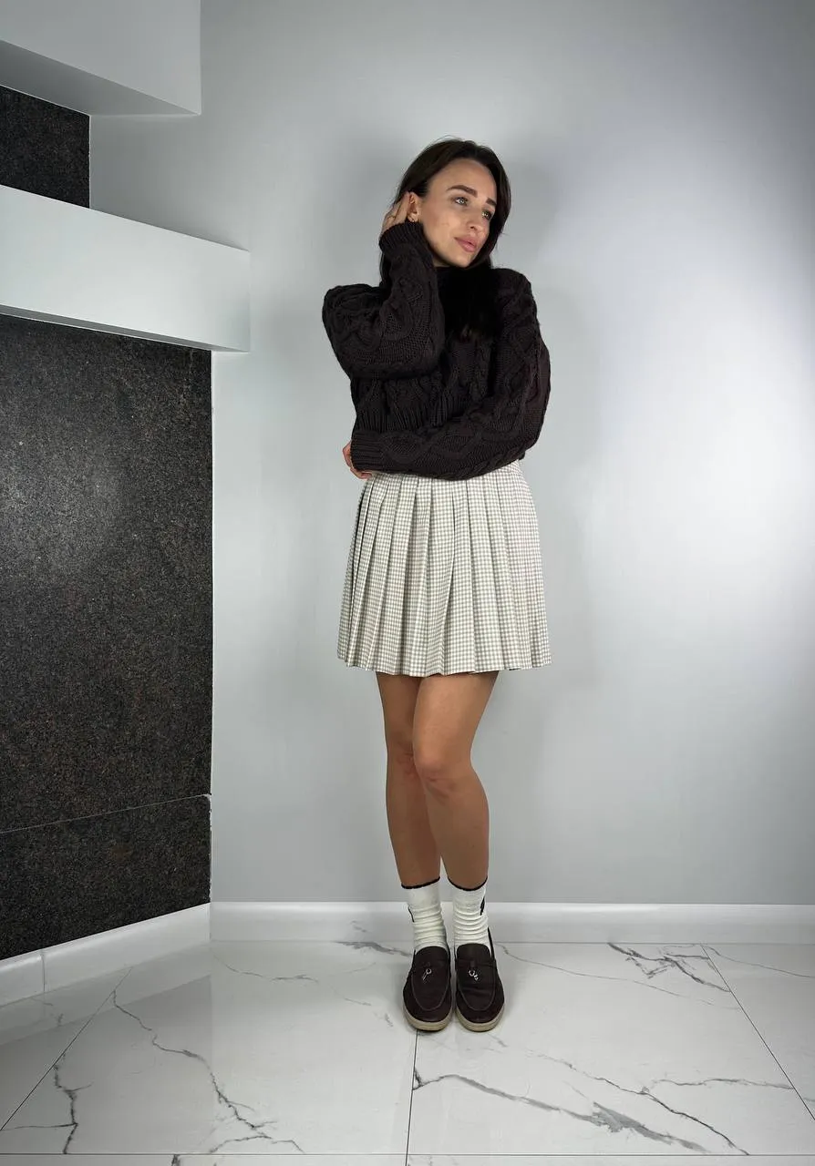 Beigie suits Set Shirt   Skirt