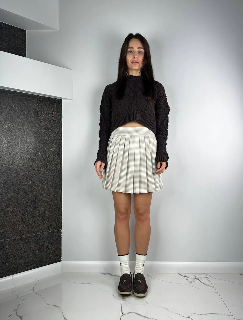 Beigie suits Set Shirt   Skirt