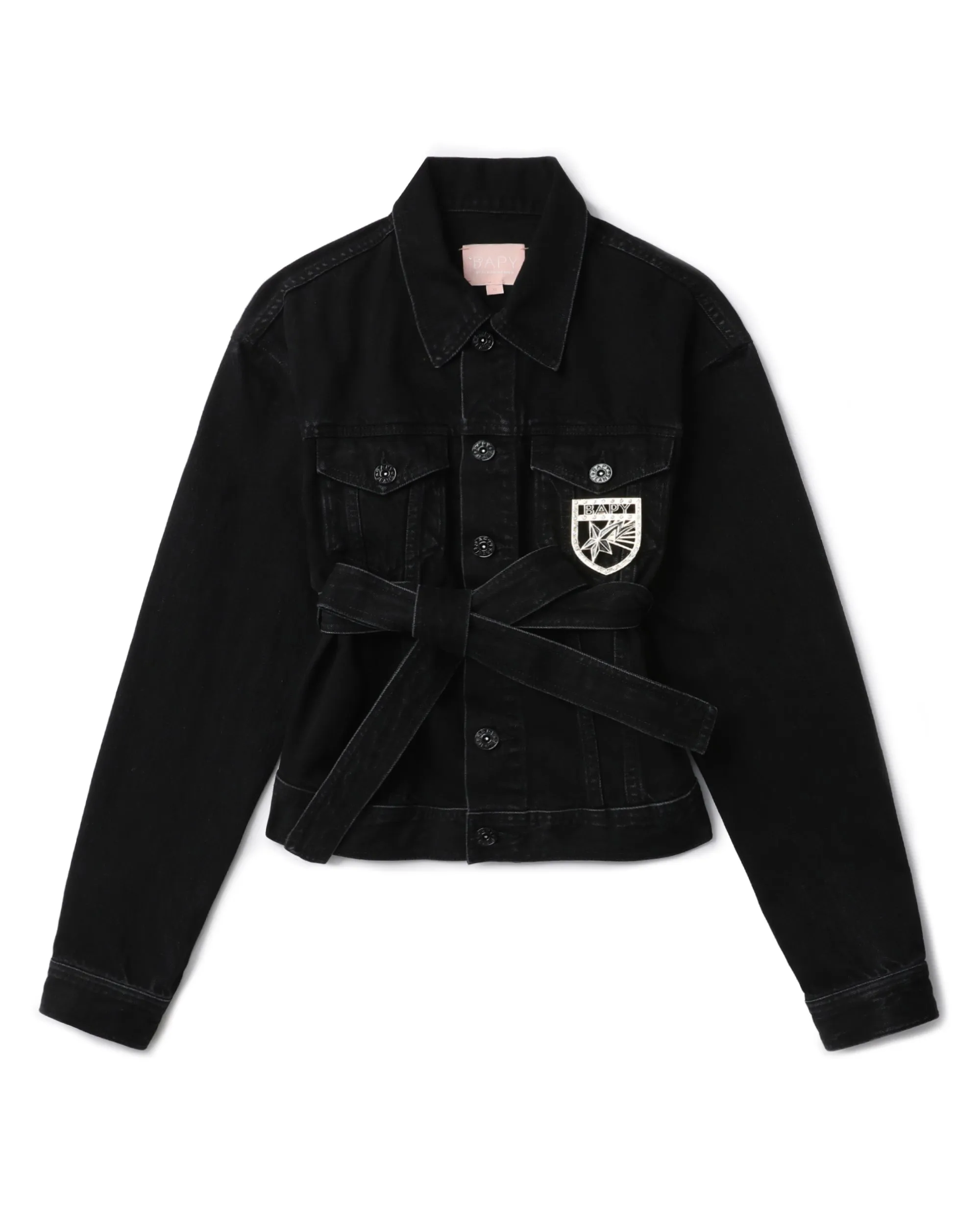 Belted denim jacket