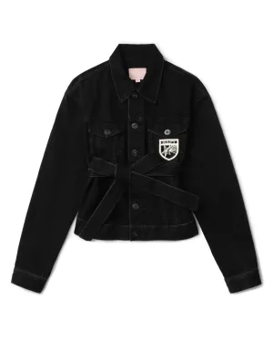 Belted denim jacket