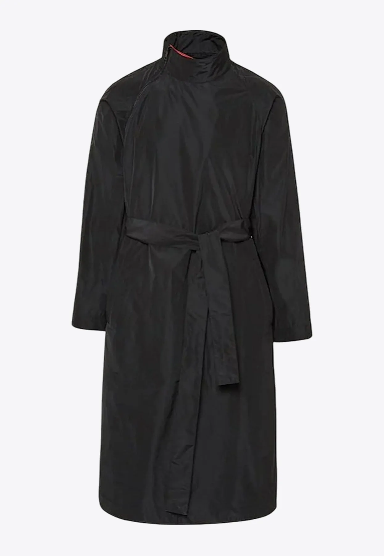 Belted Zip-Up Raincoat