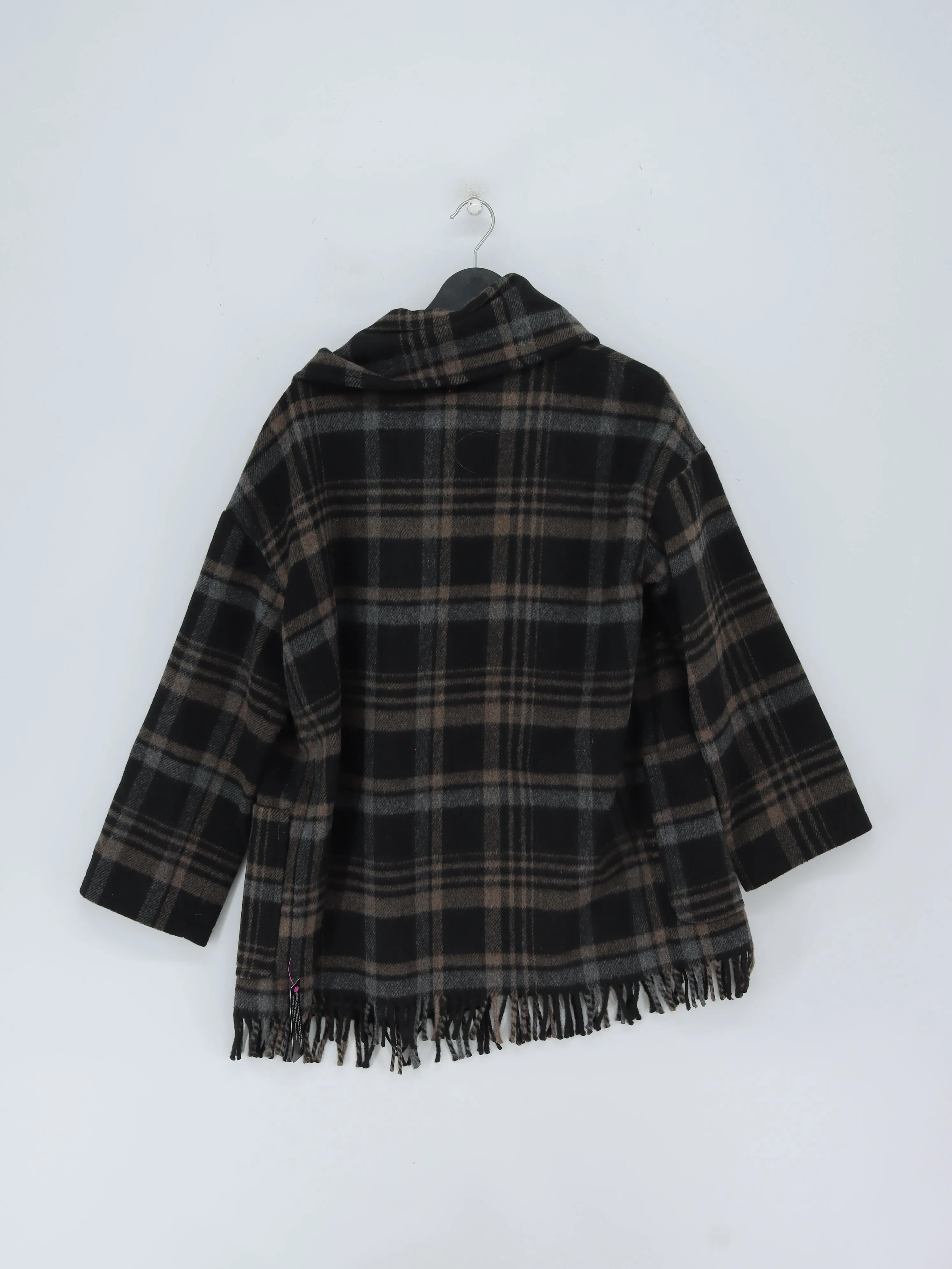 Betty Jackson Women's Jacket UK 10 Black Wool with Acrylic, Other, Polyester