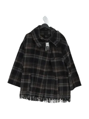 Betty Jackson Women's Jacket UK 10 Black Wool with Acrylic, Other, Polyester