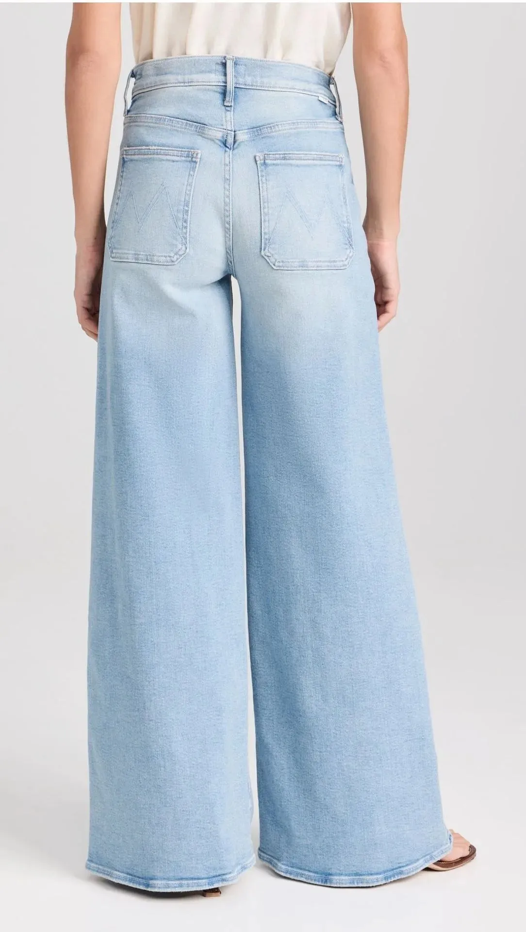 Blue High Rise Stride Wide-Leg Jeans