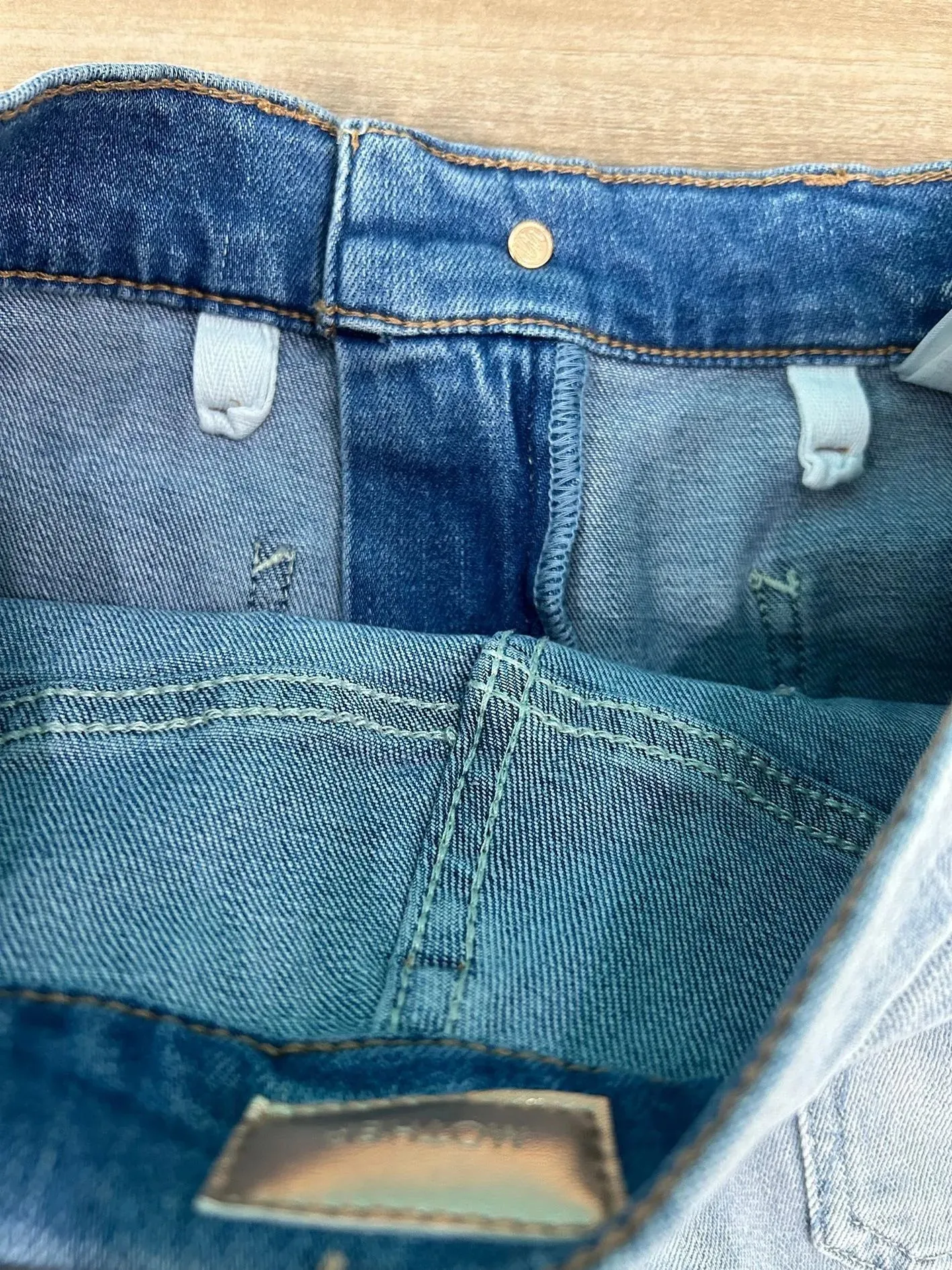 Blue High Rise Stride Wide-Leg Jeans