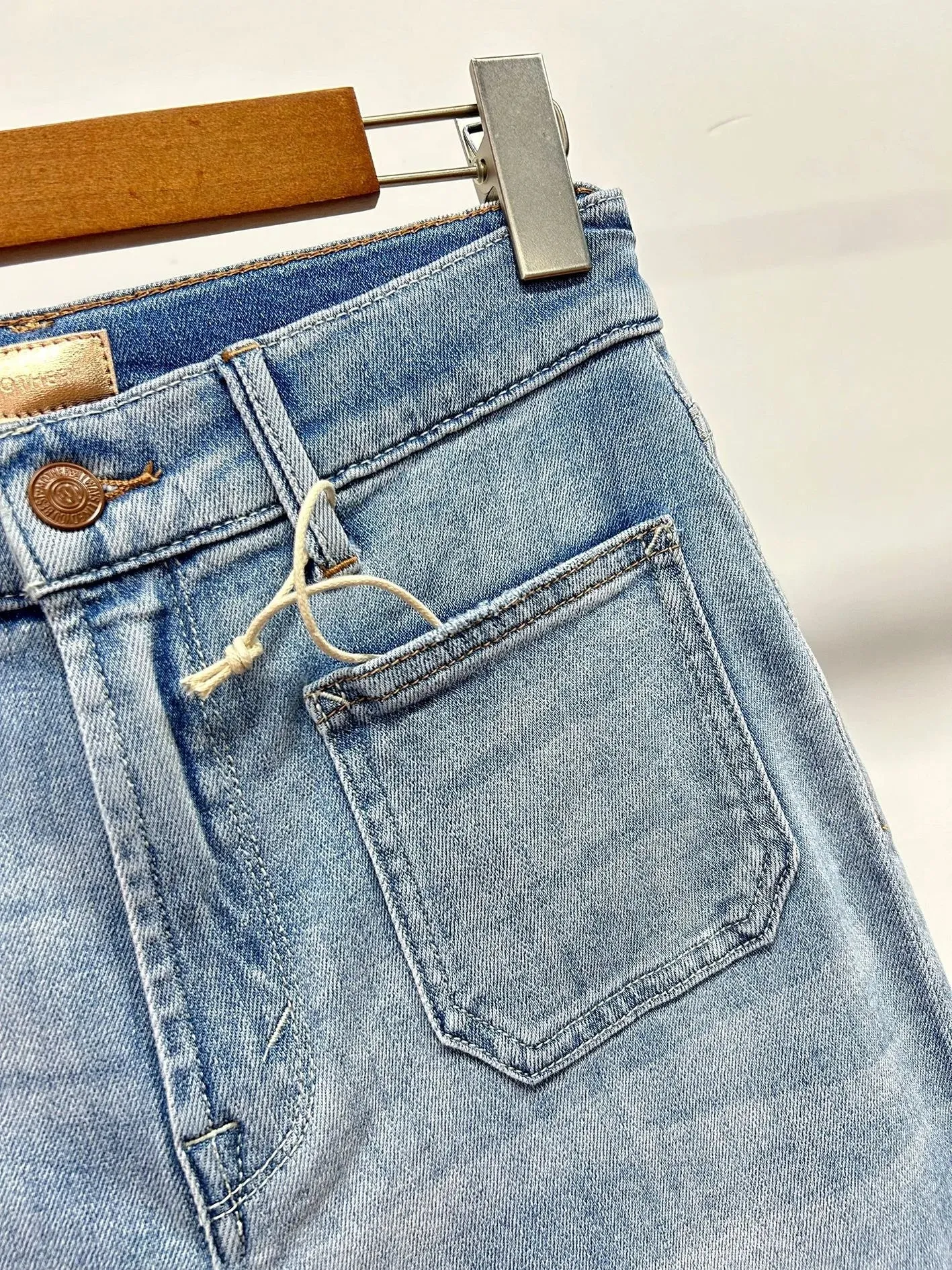 Blue High Rise Stride Wide-Leg Jeans