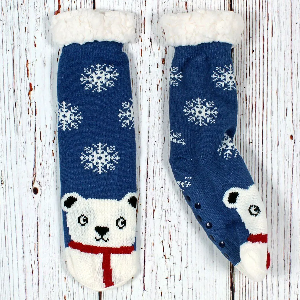 Bob the Polar Bear Sherpa Lined Socks