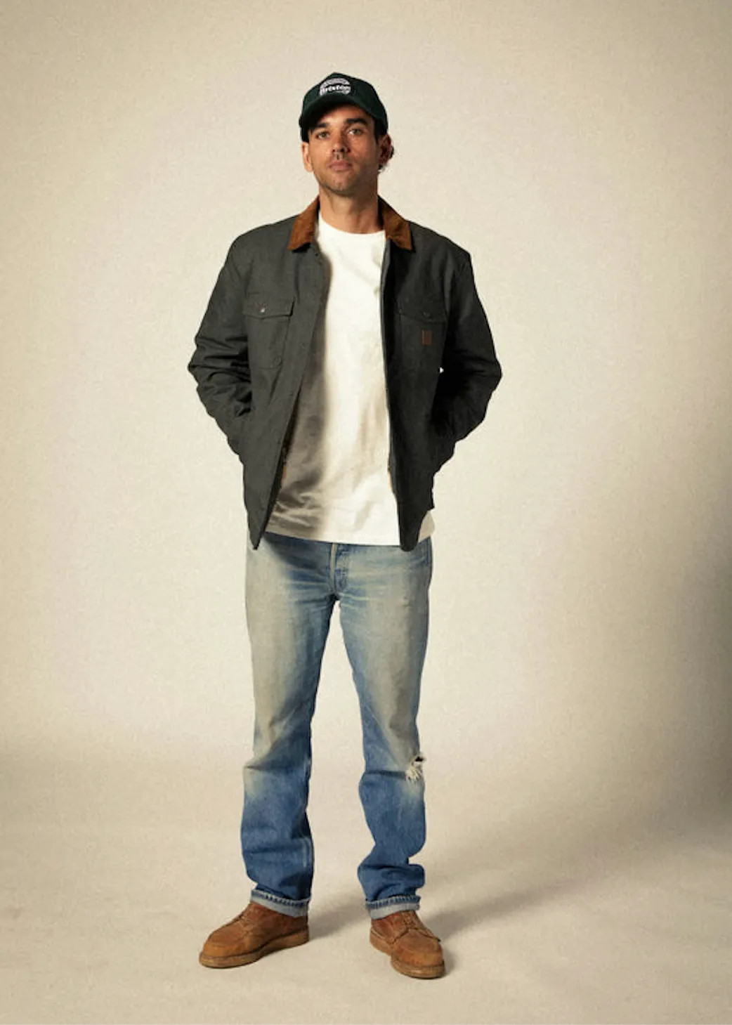 BRIXTON Builders Durham Jacket - Washed Black