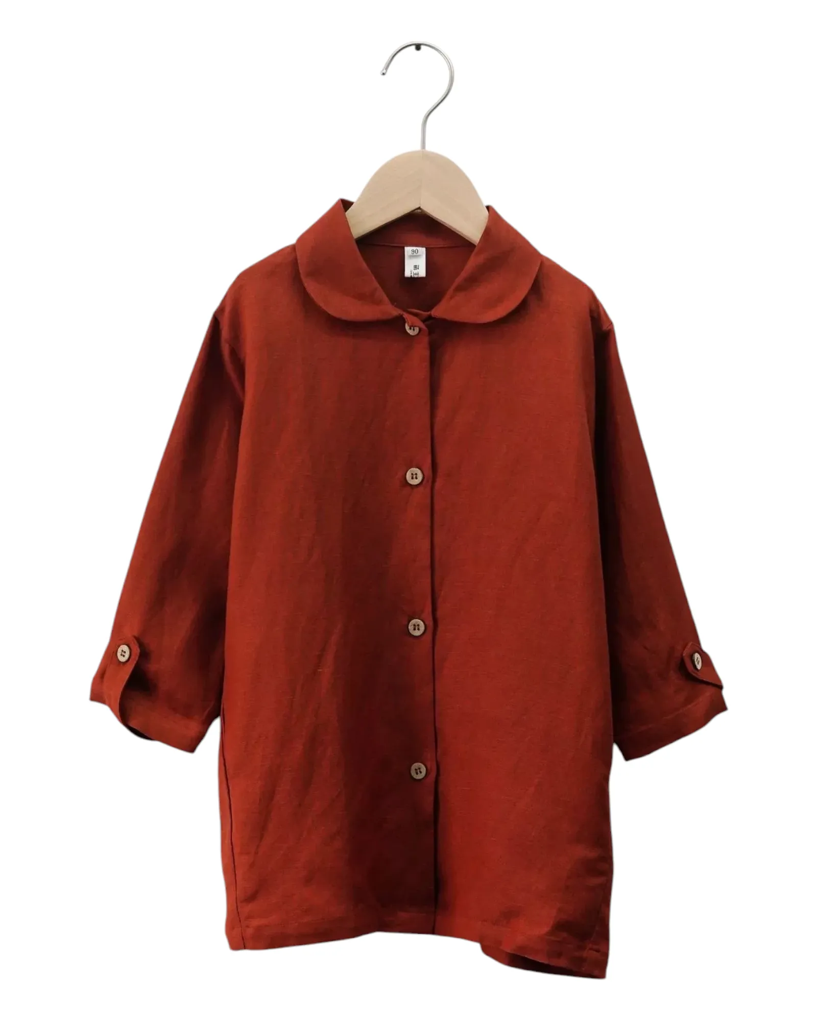 Button-Down Coat with Classic Collar