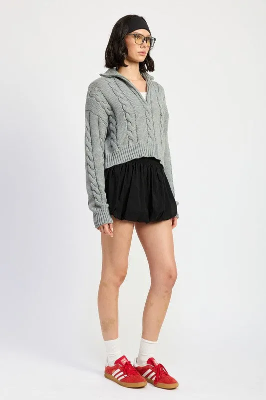 CABLE KNIT SWEATER