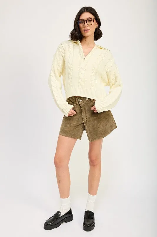 CABLE KNIT SWEATER