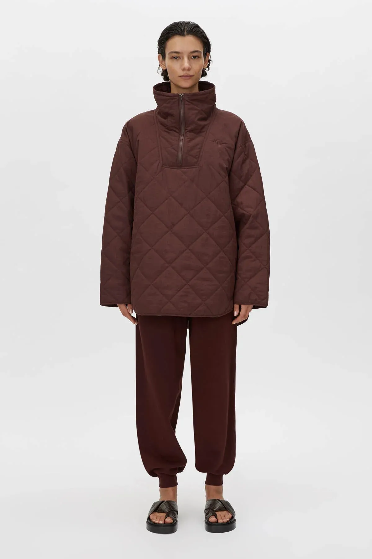 Camilla and Marc Santal Quilted Pull Over in Almandine