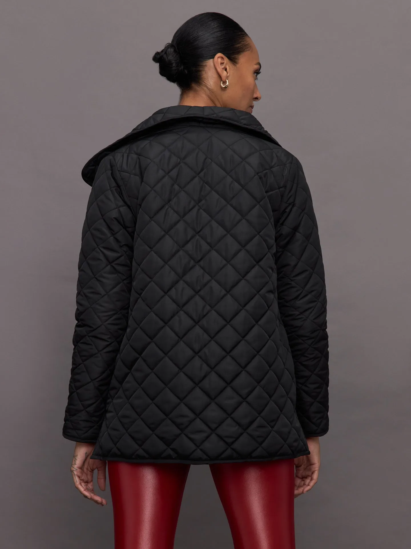 Carbon38 | Quilted Coat | Black