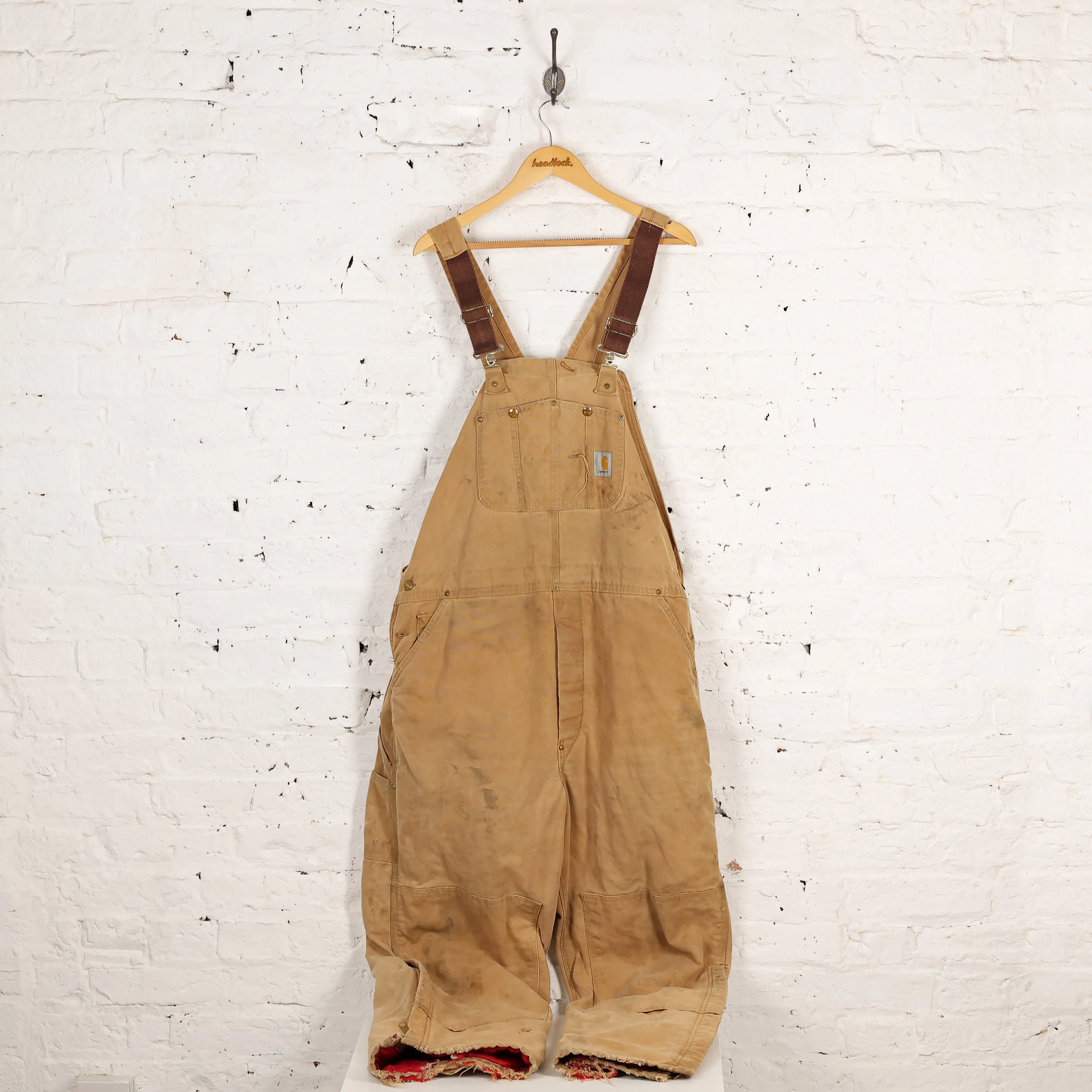 Carhartt Work Double Knee Dungarees - Beige - XXXL