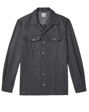 Charcoal Wool Overshirt