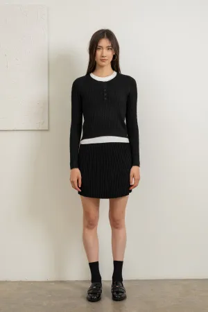 Classic Black Cable Knit Sweater LT1091