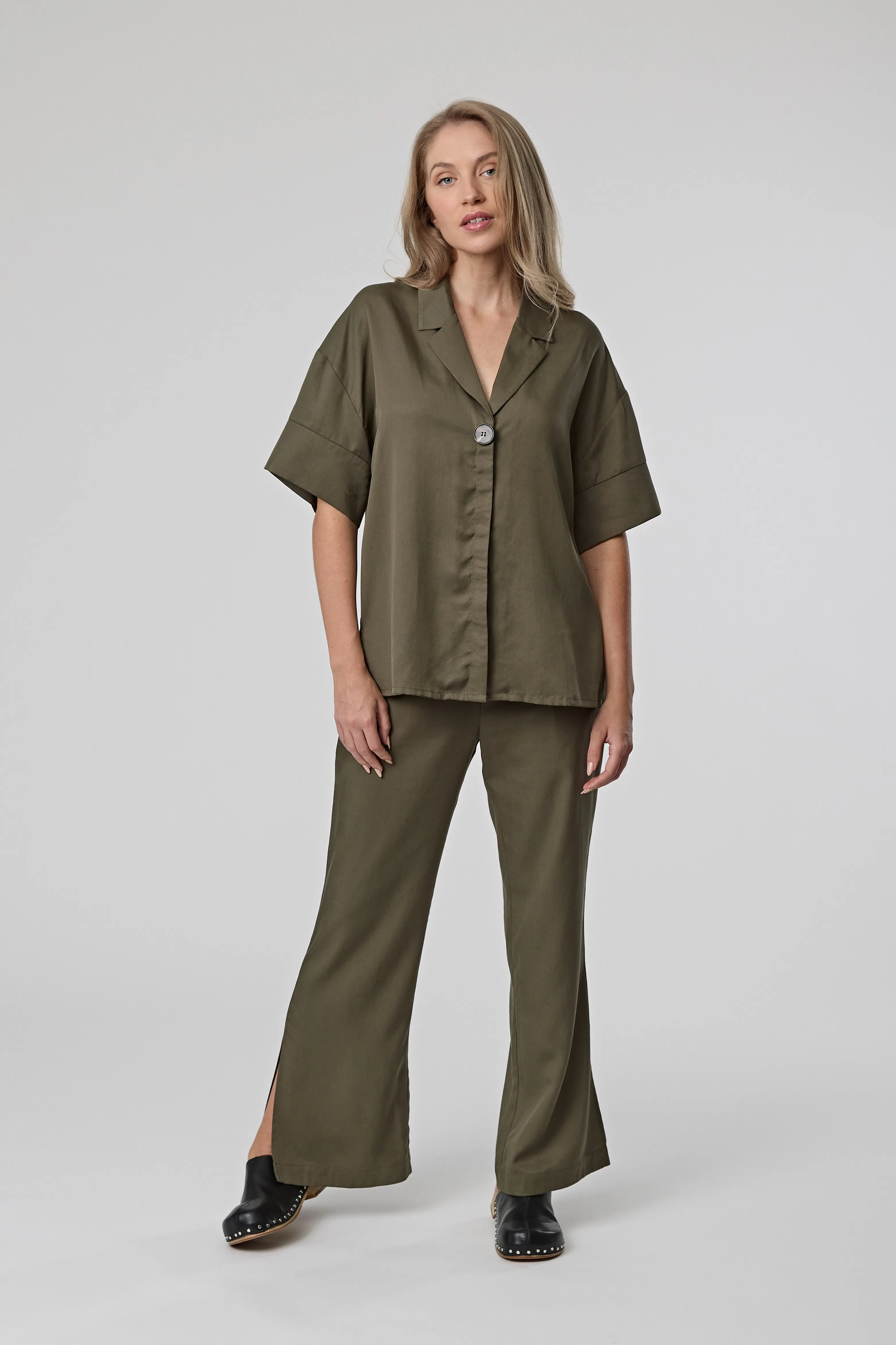 Coast Wide Leg Pant - Olive