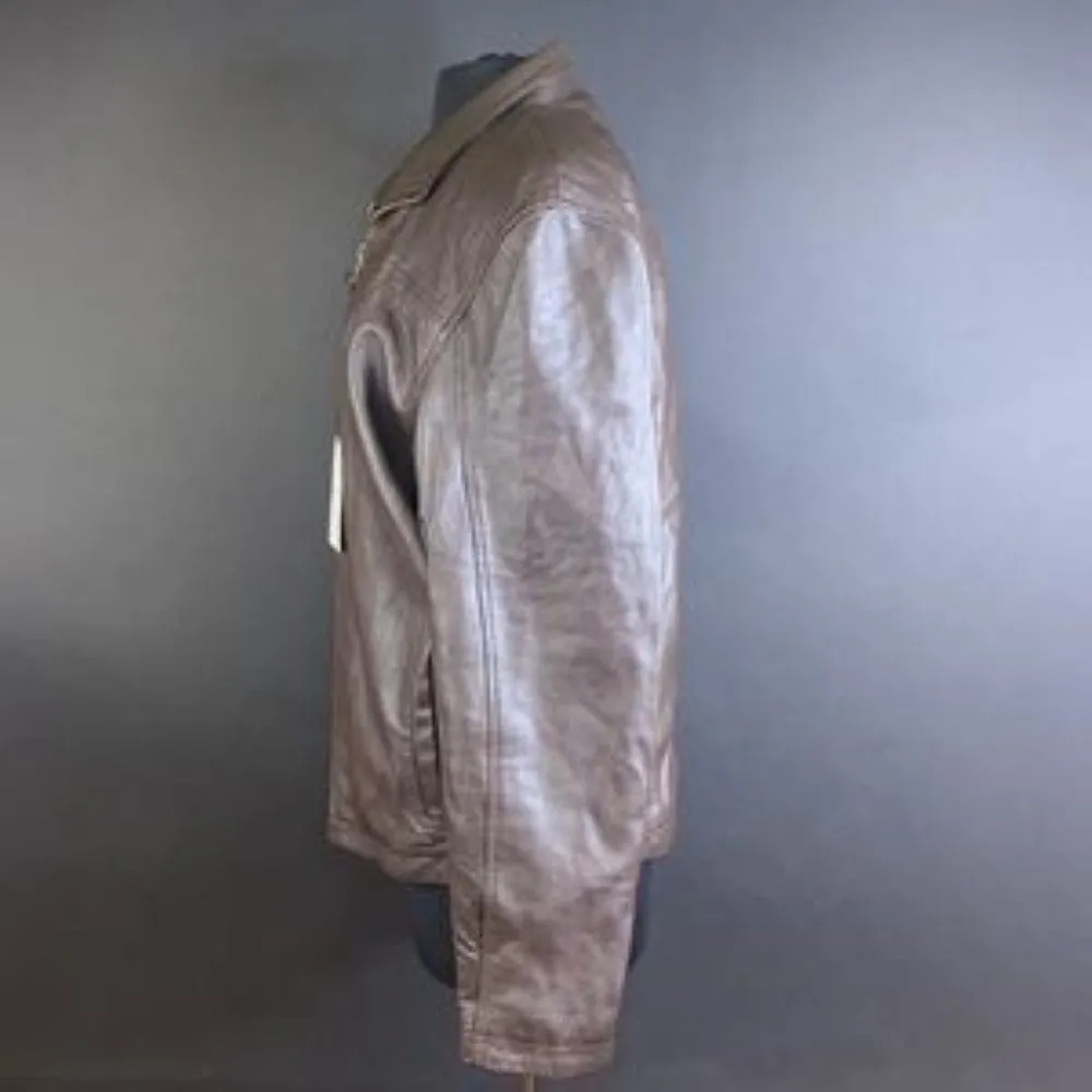 Cole Haan Brown Smooth Leather Jacket-Small