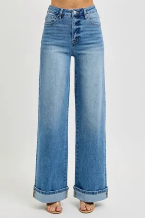 Colt- High Rise Wide Cuffed Jeans