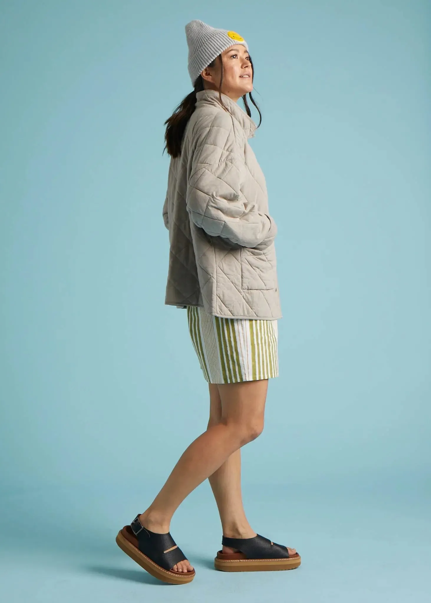 Countryside Quilted Jacket - Pebble by And For Good