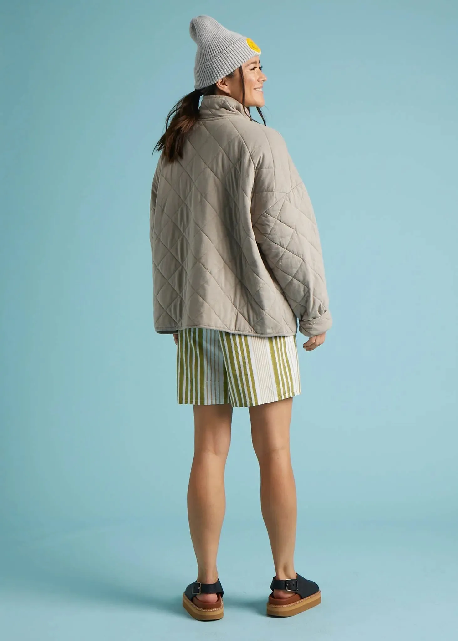 Countryside Quilted Jacket - Pebble by And For Good