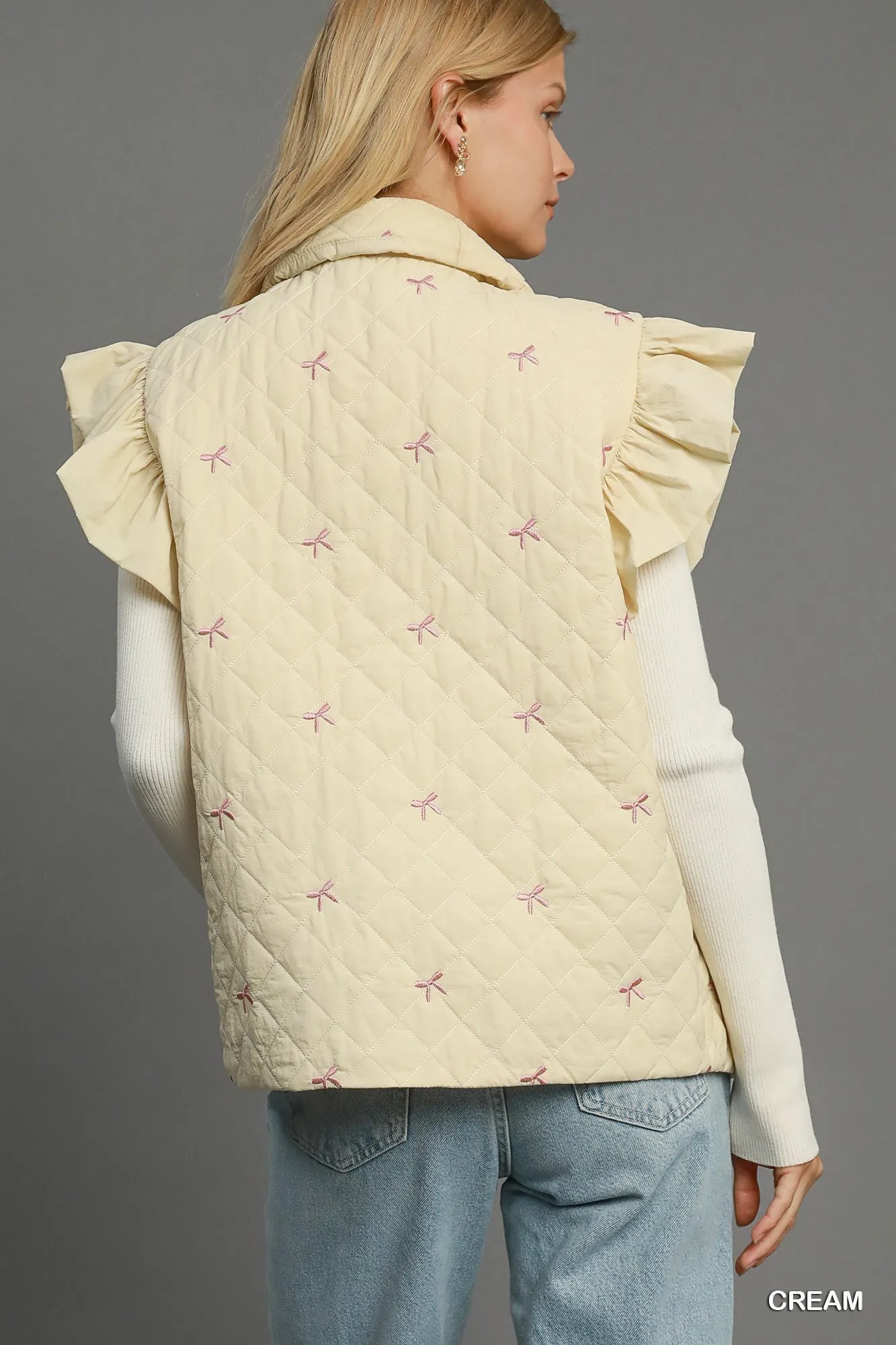 Cream Bow Vest