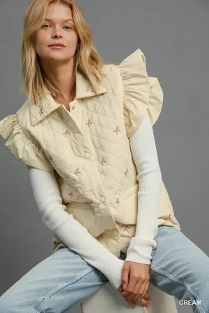 Cream Bow Vest