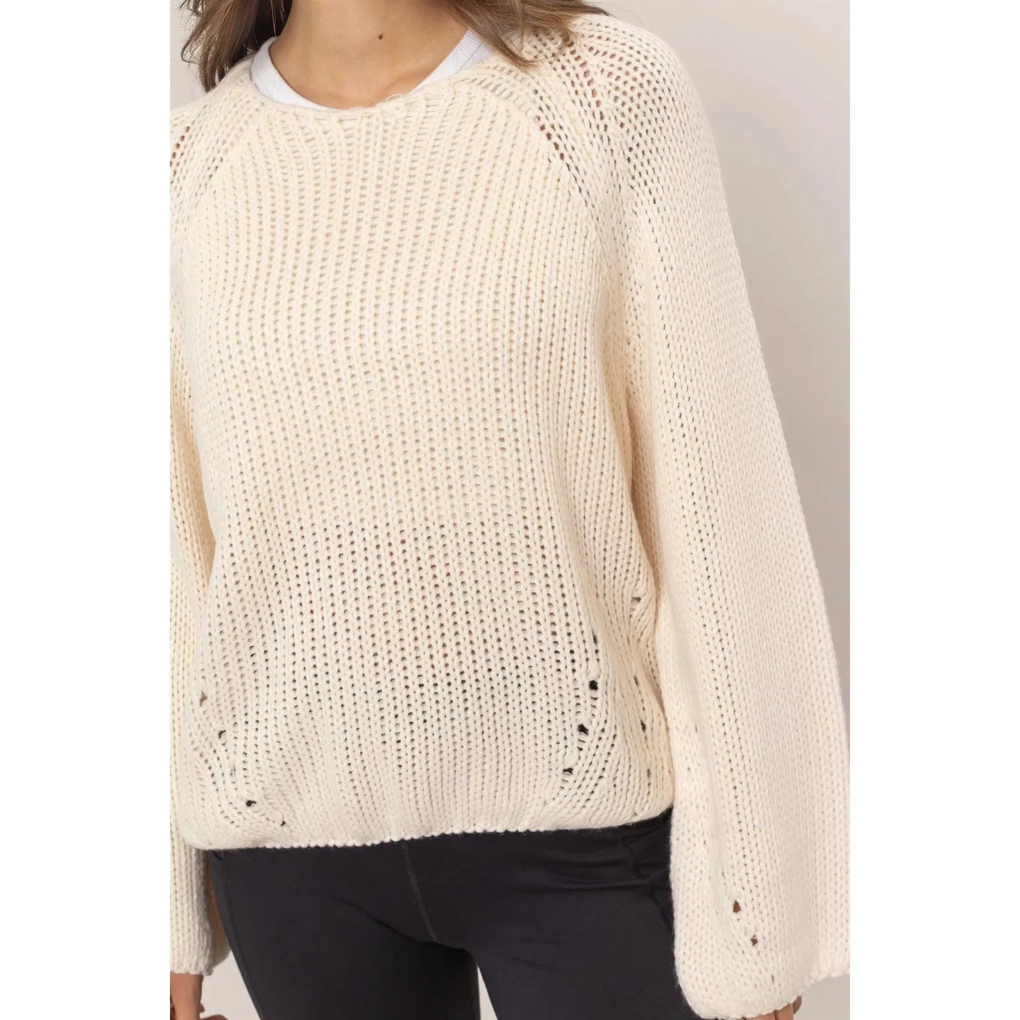 Cream Oversized Relax Fit Sweater