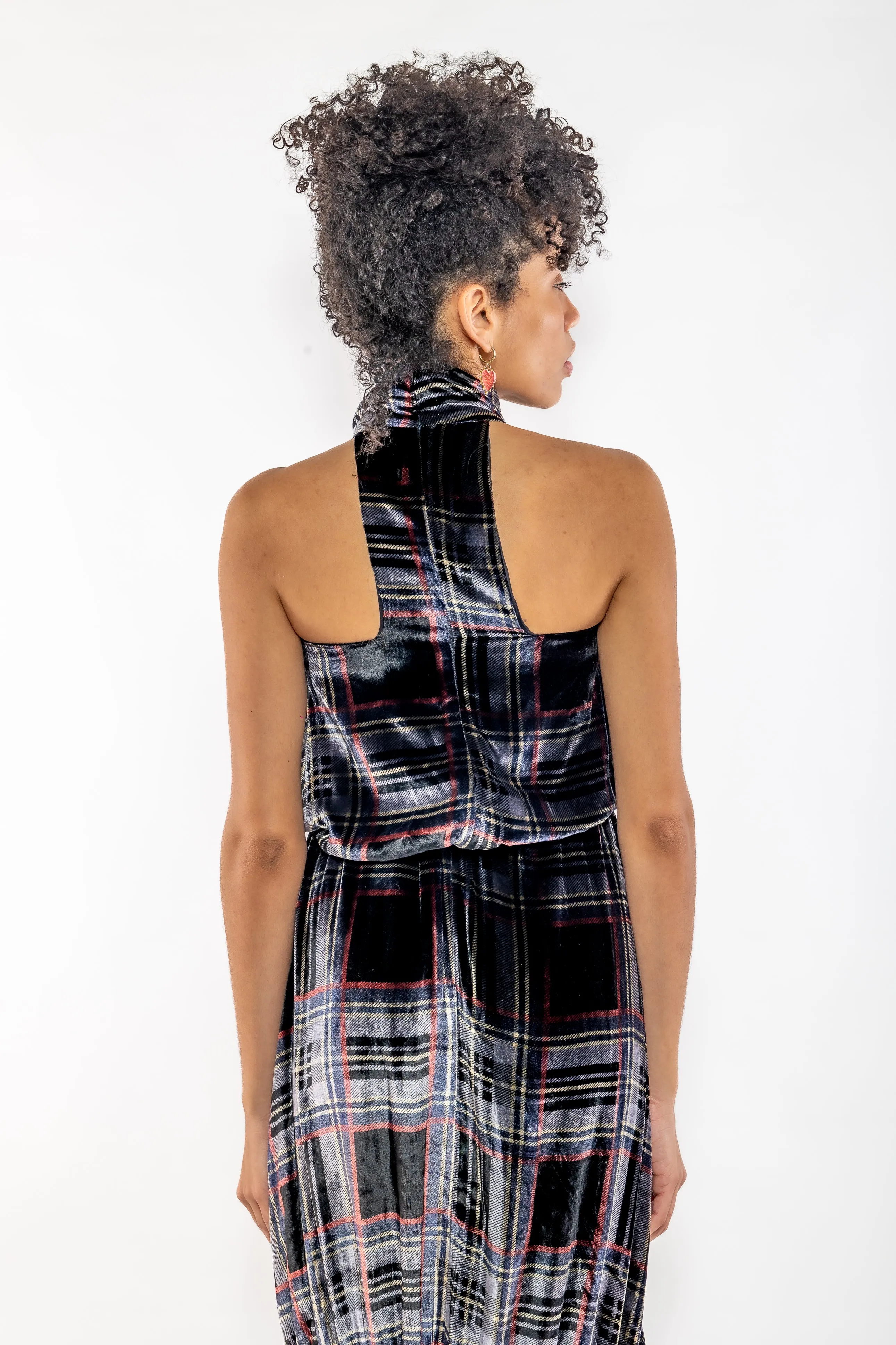 Crushed Velvet Tartan Maxi - GD02 - Clô Lopez