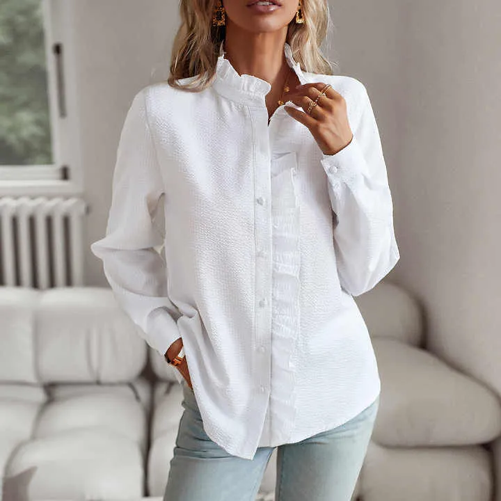 Darcy® | Ruffle long sleeve shirt
