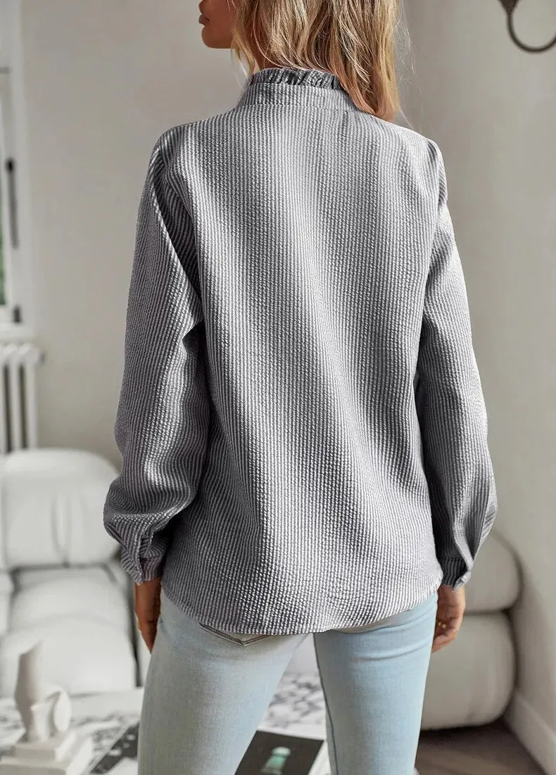 Darcy® | Ruffle long sleeve shirt