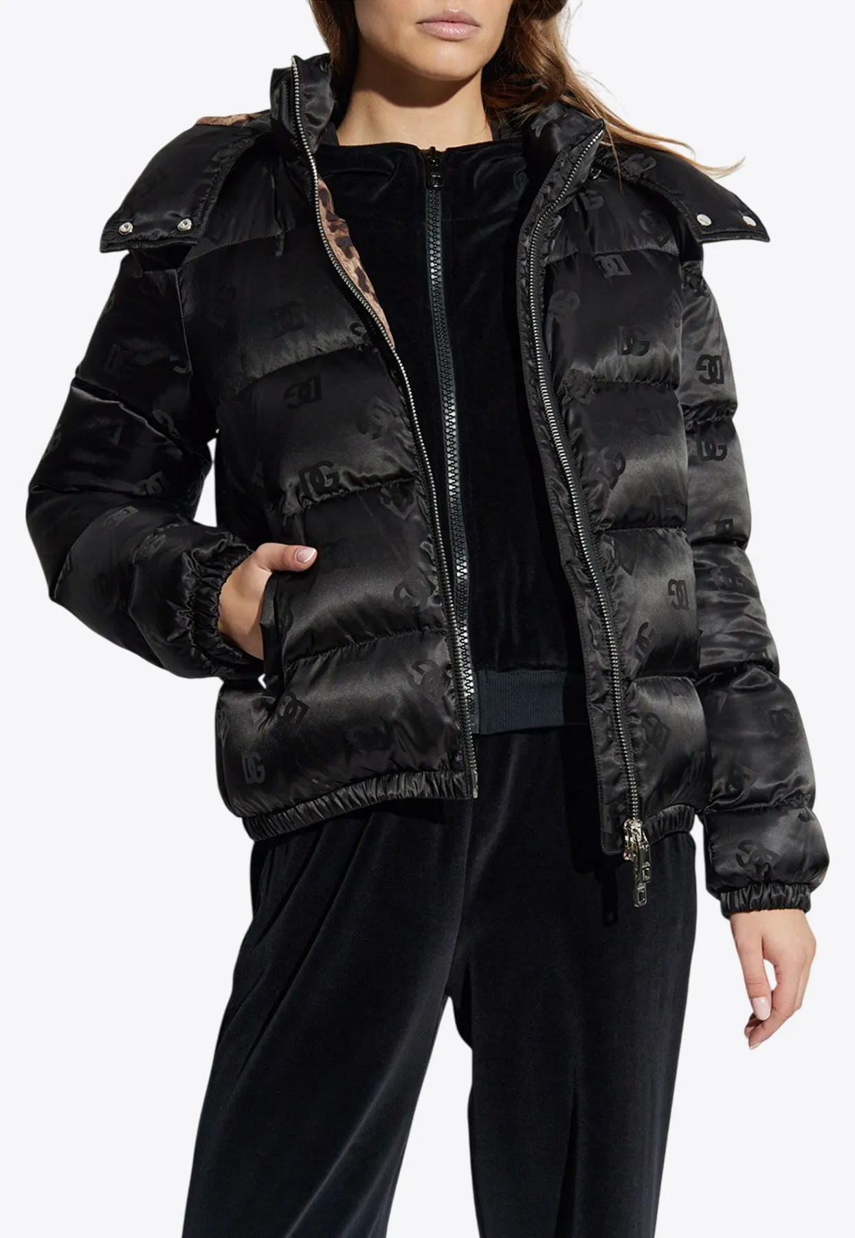 DG Logo Jacquard Down Jacket