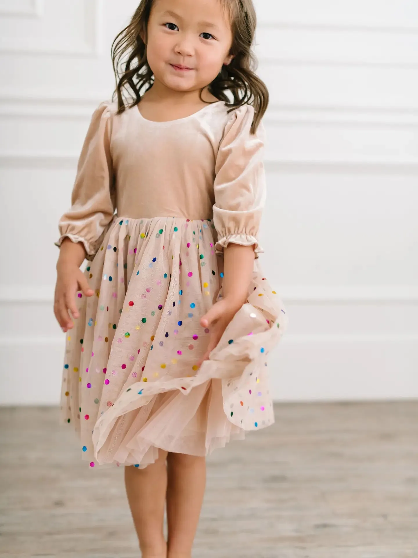 Diana Dress in Confetti Cream