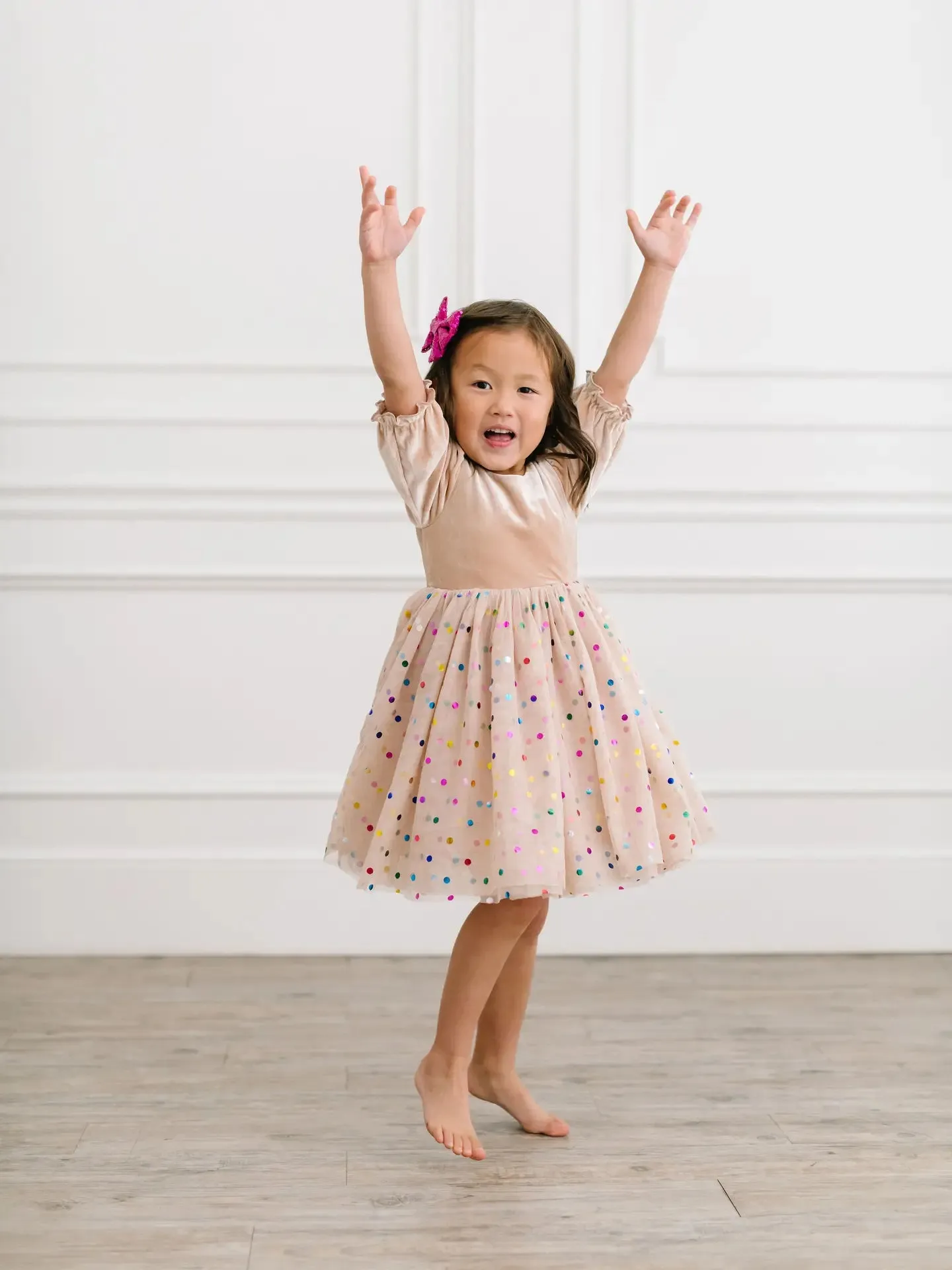 Diana Dress in Confetti Cream