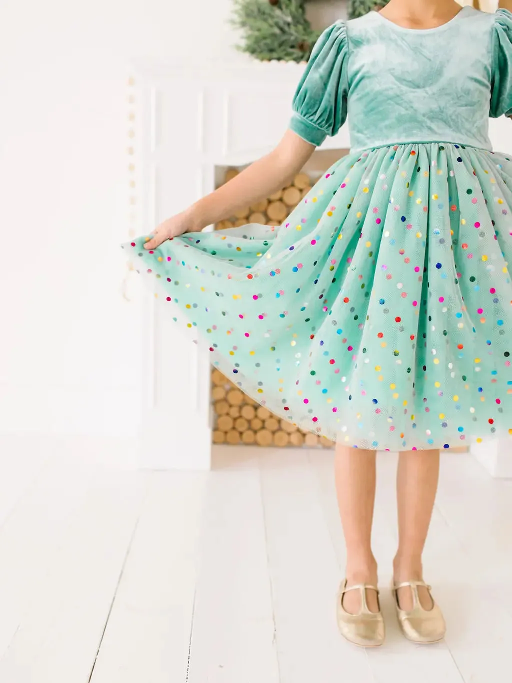 Diana Dress in Minty Confetti