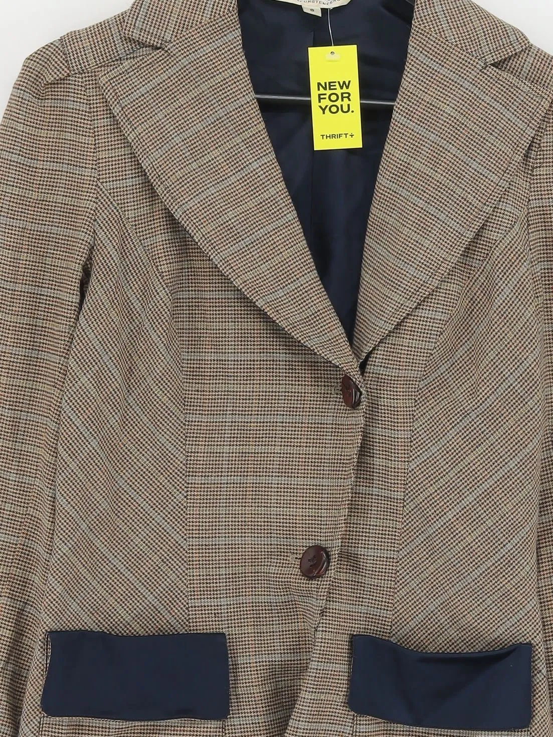 Diane Von Furstenberg Women's Coat UK 8 Brown Viscose with Wool