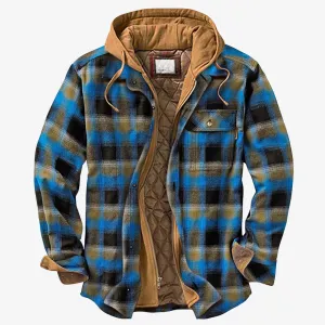 Diego | Men’s Warm Quilted Flannel Hooded Jacket