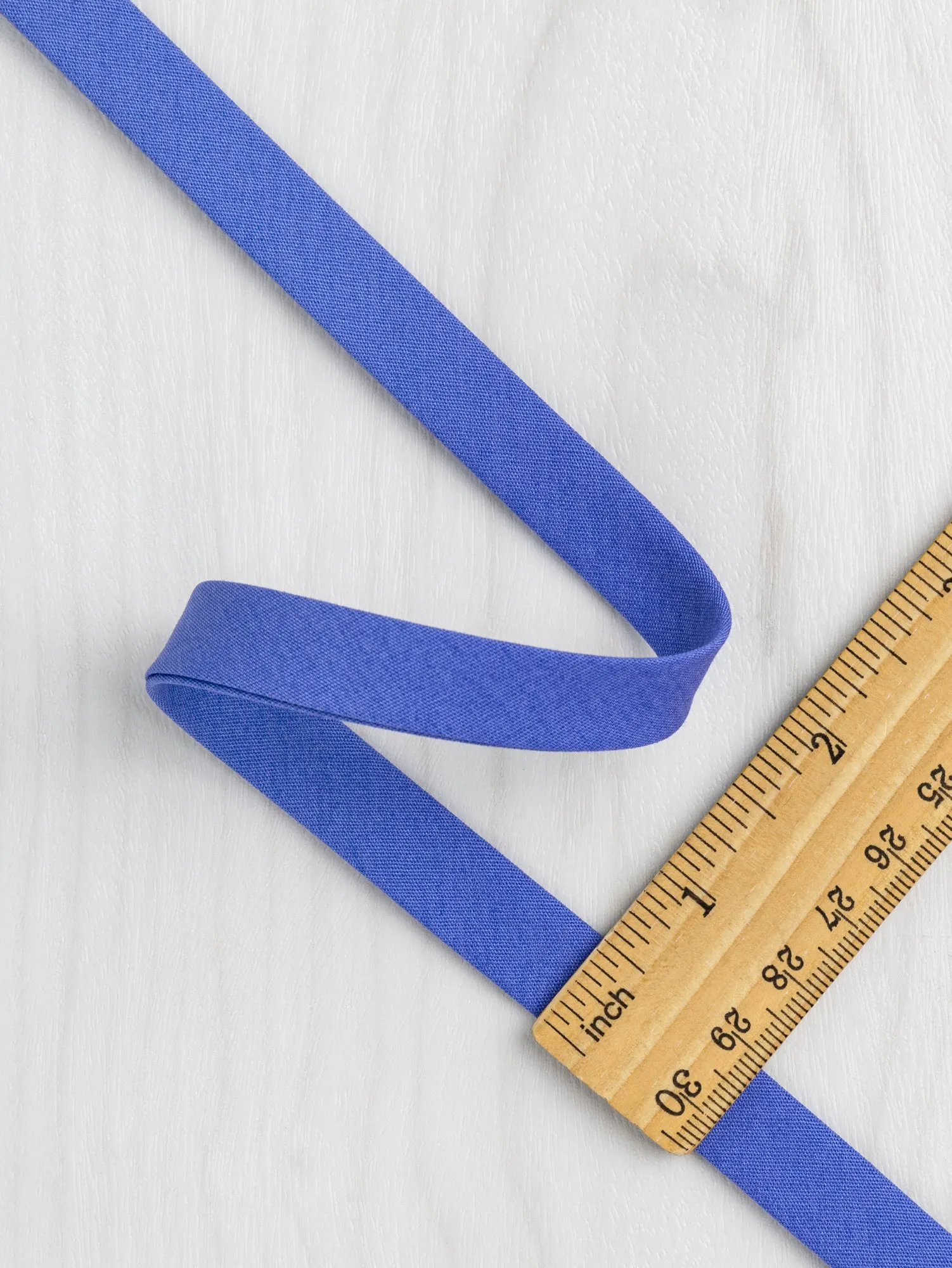 Double-Fold Cotton Poplin Bias Tape - 13 mm (1/2") wide - Cerulean Blue